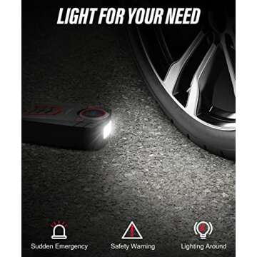 Avid Power 12V DC Air Compressor w/Digital Pressure Gauge, Car Tire Pump w/LED Light, Auto Shut-Off Tire Inflator for Car, Bicycles, Balls and Other Inflatables