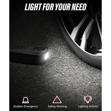 Avid Power 12V DC Air Compressor w/Digital Pressure Gauge, Car Tire Pump w/LED Light, Auto Shut-Off Tire Inflator for Car, Bicycles, Balls and Other Inflatables