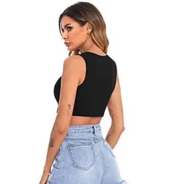 Stylish Verdusa Asymmetrical Hem Crop Tank Top for Summer