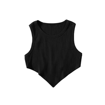 Stylish Verdusa Asymmetrical Hem Crop Tank Top for Summer