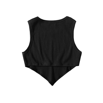 Stylish Verdusa Asymmetrical Hem Crop Tank Top for Summer