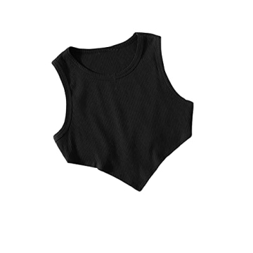 Stylish Verdusa Asymmetrical Hem Crop Tank Top for Summer