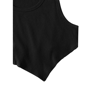 Stylish Verdusa Asymmetrical Hem Crop Tank Top for Summer