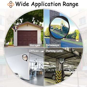 Arcylic Convex Mirror 𝟭𝟮" 𝗦𝗲𝗰𝘂𝗿𝗶𝘁𝘆 𝗠𝗶𝗿𝗿𝗼𝗿, Adjustabl...