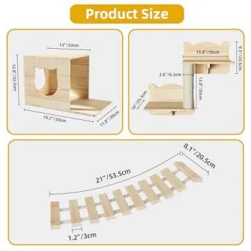 DWVO Cat Wall Shelves and Perches for Wall, Wooden Wall Mounted Cat Furniture, Set of 5 Cat Climbing...