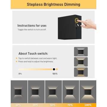 MICEYLIVE Wall Sconces Set of Two - Dimmable Wall Lights Battery Operated Wall Sconce, Rechargeable Wall Sconce 3 Color Temp, Indoor Wireless Sconces Wall Decor Set of 2 Cordless, Living Room, Bedroom