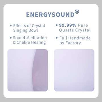ENERGYSOUND Frosted G Note Chakra Crystal Singing Bowl