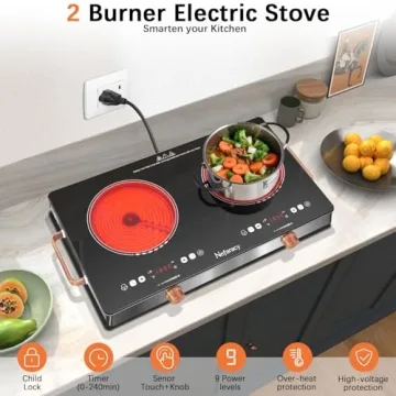Nefaracy 24" Portable Electric Cooktop with Timer