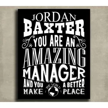 Personalized Tin Sign Gift for Managers and Bosses