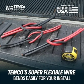 TEMCo 6 Gauge Heavy Duty Welding Cable 50 Ft Red Black Made in USA