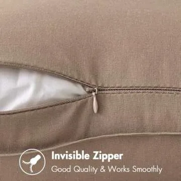 MIULEE Pack of 2 Coco Brown Pillow Covers 24x24 Inch Decorative Couch Throw Pillow Covers Linen Cushion Covers Set Modern Farmhouse Home Decor for Sofa Living Room Bed