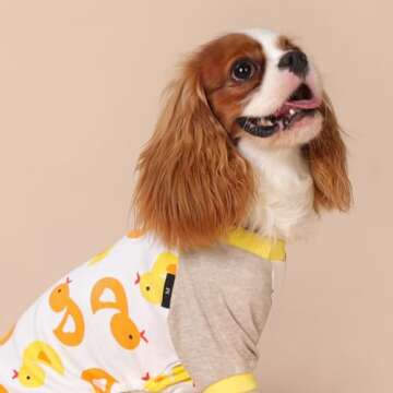 Fitwarm Duck Dog Pajamas, Cute Dog Clothes for Small Dogs Boy Girl, Pet Onesie Clothing, 100% Breath...