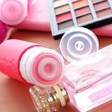 Gemice Travel Bottles for Toiletries Tsa Approved Travel 3oz Size Containers BPA Free Leak Proof Travel Tubs Refillable Liquid Travel Accessories for Cometic Shampoo and Lotion Soap