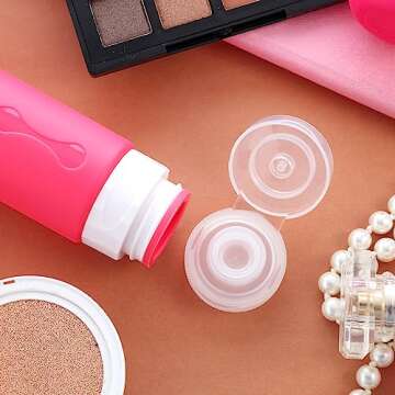 Gemice Travel Bottles for Toiletries Tsa Approved Travel 3oz Size Containers BPA Free Leak Proof Travel Tubs Refillable Liquid Travel Accessories for Cometic Shampoo and Lotion Soap