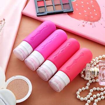 Gemice Travel Bottles for Toiletries Tsa Approved Travel 3oz Size Containers BPA Free Leak Proof Travel Tubs Refillable Liquid Travel Accessories for Cometic Shampoo and Lotion Soap