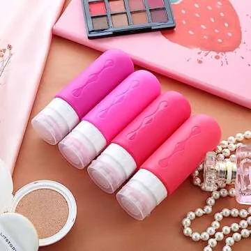 Gemice Travel Bottles for Toiletries Tsa Approved Travel 3oz Size Containers BPA Free Leak Proof Travel Tubs Refillable Liquid Travel Accessories for Cometic Shampoo and Lotion Soap