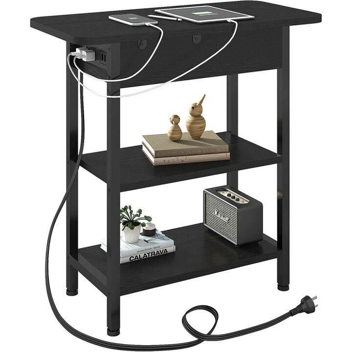 LIDYUK Charging End Table with USB Ports for Small Spaces