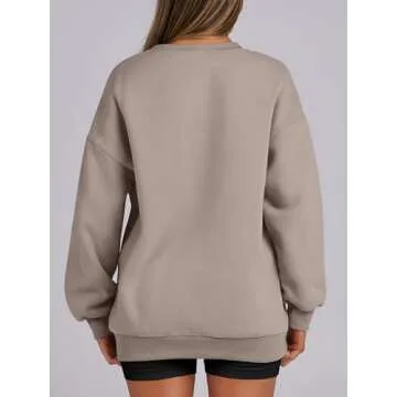 ANRABESS Women's Oversized Fleece Sweatshirt for Fall 2025