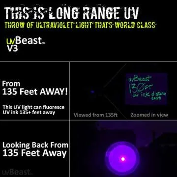 uvBeast New V3 385-395nm Black Light UV Flashlight - High Power Upgraded Triple Broad Band LEDs Best for Professional/Commercial Use - USA Stock - UK Design