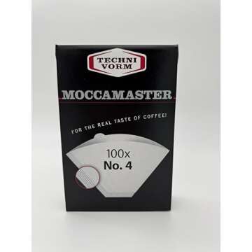 Technivorm Moccamaster #4 White Paper Filters, 100-count per box