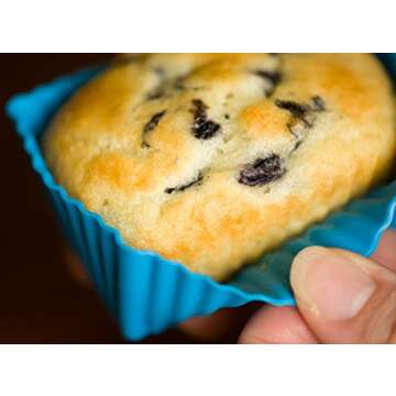 Rectangle Silicone Muffin Cups for Baking, Set of 12 Reusable Silicone Baking Cups, Bento Lunch Box Dividers, Nonstick Silicone Cupcake Molds, Silicone Cupcake Liners for Baking