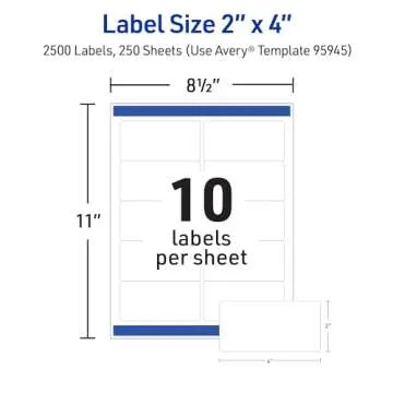 Avery Shipping Labels - 2500 Customizable Stickers