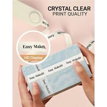 MakeID L1 E1 Q1 Label Maker Tape Adapted Label Print Paper Refills Standard Laminated Office Labeling Tape Replacement 0.63 inch x 13' (16mm x 4m) Work with Model E1 L1 Q1