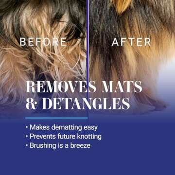 Chris Christensen Ice on Ice Detangler and Finishing Dog Spray, Concentrated Formula, Makes 2 Gallons, Helps Brush/Comb Glide Through Coat, Conditions, No Residue, All Coat Types, Made in USA, 16 oz