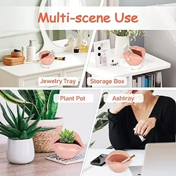 Elegant Ceramic Lipstick Organizer Tray for Beauty Lovers