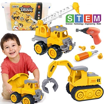 Construction Trucks Take Apart Toys for Kids 3-5