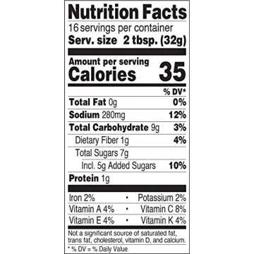 True Made Foods Vegetable BBQ Sauce, Low Sugar, 18 oz