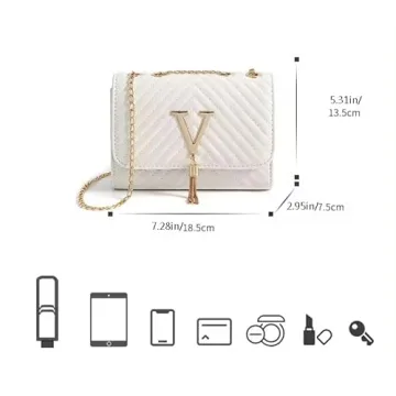Stylish Generic V-Symbol Shoulder Bag for Women