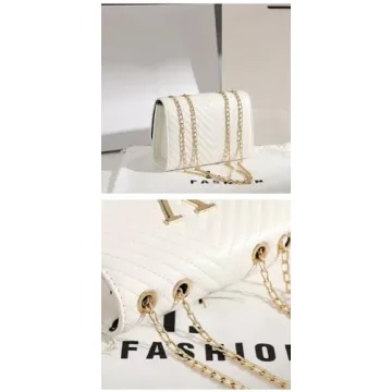 Stylish Generic V-Symbol Shoulder Bag for Women