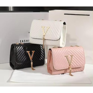 Stylish Generic V-Symbol Shoulder Bag for Women