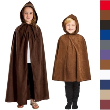Charlie Crow Dark Brown Cloak for Kids - 40 inches.