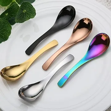 5 PCS Stainless Steel Soup Spoons for Stylish Dining