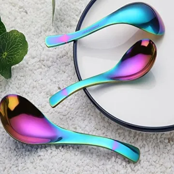 5 PCS Stainless Steel Soup Spoons for Stylish Dining