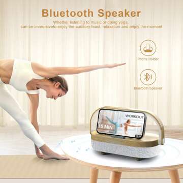 LED Bedside Lamp with Wireless Charger & Speaker