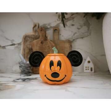Delightful Disney Halloween Pumpkin Cookie Jar | Perfect for Treats & Decor