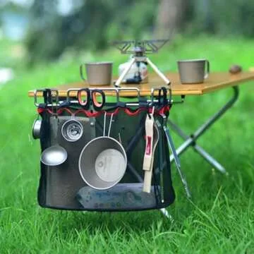 Trash Bag Rack-Trash Can Bracket Dustbin Cage Garbage Plastic Bag Holder Table Rack Outdoor Indoor Travel Use-1PC