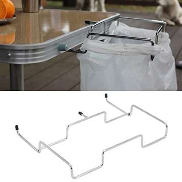 Trash Bag Rack-Trash Can Bracket Dustbin Cage Garbage Plastic Bag Holder Table Rack Outdoor Indoor Travel Use-1PC