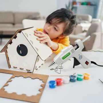 SHJADE Mini Hot Glue Gun, Fast Heating, 30 Glue Sticks