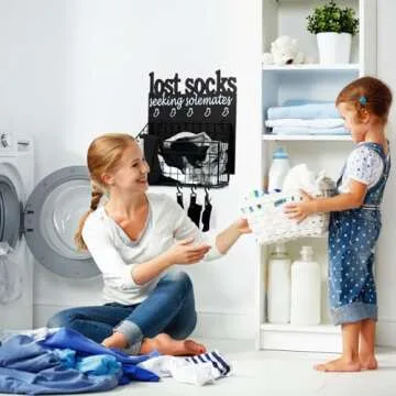 Lost Socks Basket for Laundry Room Organization