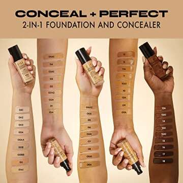 Milani Conceal + Perfect 2-in-1 Foundation + Concealer - Natural Beige (1 Fl. Oz.) Cruelty-Free Liquid Foundation - Cover Under-Eye Circles, Blemishes & Skin Discoloration for a Flawless Complexion