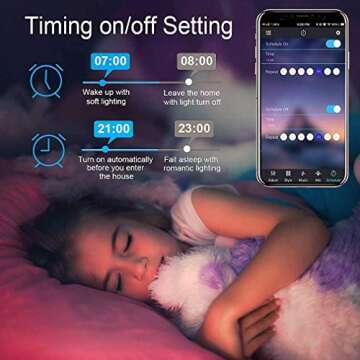 Bluetooth LED Lights Strips 32.8ft with APP Control, Music Sync Waterproof Flexible RGB Color Changing LED Strips Lights for Bedroom Room,LED Neon Tape Rope Lights with Remote for Gaming Mood Lighting