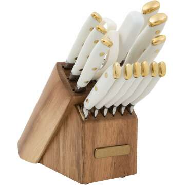 Sabatier 15-Piece Knife Block Set - Sharp & Stylish Kitchen Knives