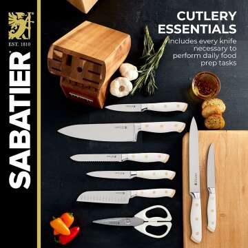 Sabatier 15-Piece Knife Block Set - Sharp & Stylish Kitchen Knives