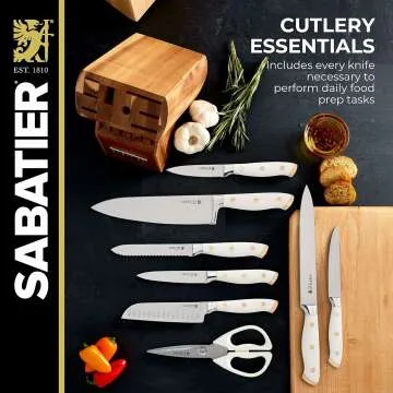 Sabatier 15-Piece Knife Block Set - Sharp & Stylish Kitchen Knives