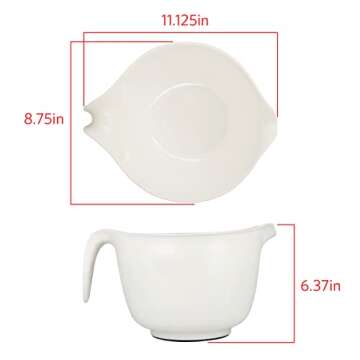 GLAD Mixing Bowl 3 Quart with Handle and Pour Spout