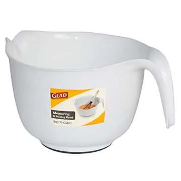 GLAD Mixing Bowl 3 Quart with Handle and Pour Spout